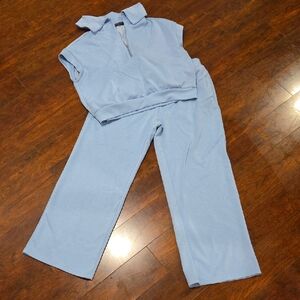 Chic Light Blue Sleeveless Jumpsuit